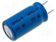 Capacitor: electrolytic; low ESR; THT; 1000uF; 10VDC; Ø10x20mm VISHAY