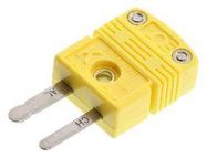 THERMOCOUPLE CONNECTOR, K TYPE, PLUG