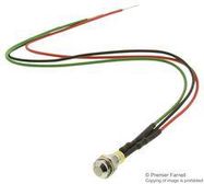 INDICATOR, LED PANEL MOUNT, RED/GREEN, 12V