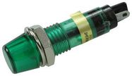 PANEL MOUNT INDICATOR, LED, 7.2MM, GREEN, 12V