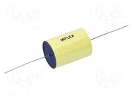 Capacitor: polypropylene; 22uF; 600VDC; ±5%; Ø37x84mm; Leads: axial MIFLEX