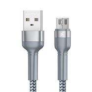 Cable USB Micro Remax Jany Alloy, 1m, 2.4A (silver), Remax