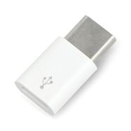 USB micro-B - USB-C - original adapter for Raspberry Pi 4- white