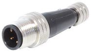 SENSOR ADAPTER, 4P, M8 PLUG-M12 RCPT