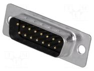 Connector: D-Sub; PIN: 15; plug; male; for cable; soldering MH CONNECTORS