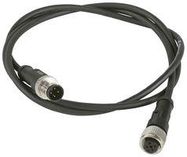 SENSOR CORD, 3P, M12 PLUG-R/A RCPT, 1M