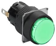 LED PANEL INDICATOR, 16MM, GRN, 24V