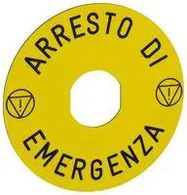 MARKED LEGEND, EMERGENCY STOP SWITCH