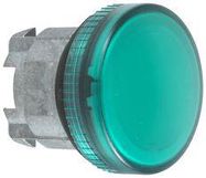 PILOT LIGHT HEAD, GREEN, ROUND, 22MM