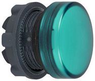 PILOT LIGHT HEAD, GREEN, ROUND, 22MM