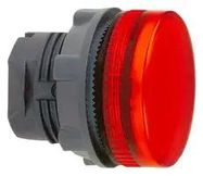 PILOT LIGHT HEAD, RED, ROUND, 22MM