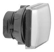 PILOT LIGHT HEAD, WHITE, SQUARE, 22MM