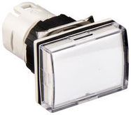 PILOT LIGHT HEAD, WHITE, RECT, 16MM