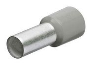 WIRE FERRULE, SINGLE, 18AWG, GREY, PK200