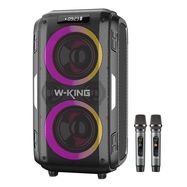 Wireless Bluetooth Speaker W-KING T9 Pro 120W + 2 microphones (black), W-KING