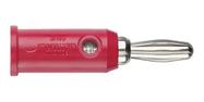 CONN, BANANA, PLUG, 15A, SCREW, RED