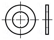 Washer; round; M6; D=11mm; h=1.6mm; brass; BN 565 BOSSARD