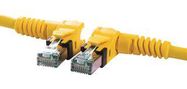 PATCH CORD, RJ45 PLUG-PLUG, YEL, 5M