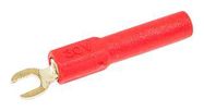 SPADE TERMINAL TO 4MM BANANA JACK, RED