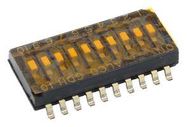 DIP SW, 10CKT, SPST, 0.025A/24VDC, SMD