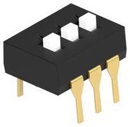 DIP SWITCH, SPST, 0.1A, 24VDC, THT