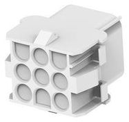 CONNECTOR HOUSING, RCPT, 9POS, 6.35MM