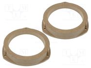 Spacer ring; MDF; 130mm; Opel; impregnated,varnished; 2pcs. 4CARMEDIA