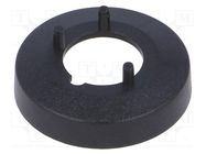 Nut cover; ABS; black; push-in; Ø: 15.5mm; Øint: 14mm OKW