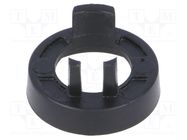 Nut cover; ABS; black; push-in; Ø: 16mm; Øint: 14.8mm OKW