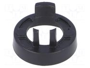 Nut cover; ABS; black; push-in; Ø: 16mm; Øint: 14.8mm OKW