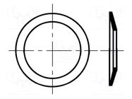 Washer; spring; M8; D=14mm; h=0.9mm; spring steel; BN 803 BOSSARD