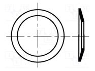 Washer; spring; M8; D=14mm; h=0.9mm; spring steel; BN 803 BOSSARD