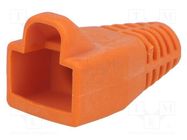 RJ45 plug boot; 6mm; orange 