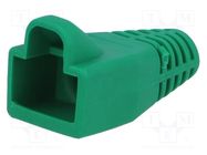 RJ45 plug boot; 6mm; green MH CONNECTORS