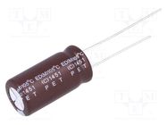 Capacitor: electrolytic; low ESR; THT; 1500uF; 10VDC; Ø10x20mm Elite