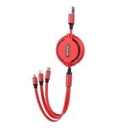 USB cable Dudao L8H 3in1 USB-C / Lightning / Micro 2.4A, 1.1m (red), Dudao