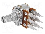 Potentiometer: shaft; single turn; 50kΩ; 63mW; ±20%; THT; 6mm; metal SR PASSIVES