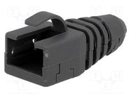 RJ45 plug boot; dark grey MH CONNECTORS