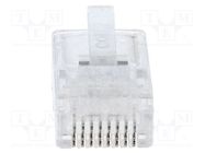 Connector: RJ45; plug; PIN: 8; Layout: 8p8c; for cable; IDC,crimped MH CONNECTORS