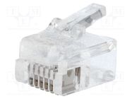 Connector: RJ12; plug; PIN: 6; Layout: 6p6c; for cable; IDC,crimped MH CONNECTORS