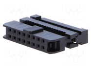 Connector: IDC; plug; female; PIN: 16; IDC; for ribbon cable; 2mm CONNFLY
