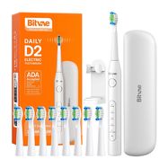 Sonic toothbrush with tips set and travel case D2 (white), Bitvae