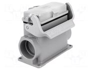 Enclosure for connectors: HDC; size 16B; Han® B; IP65; with latch HARTING