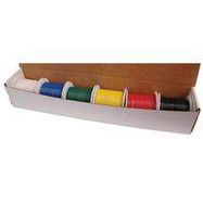 Kit Contents:Six 25-ft. Spools of 20 AWG Hook-Up Wire, PVC insulated in White, Blue, Green, Yellow, Red, Black in Dispenser Box