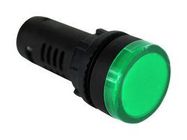 PILOT LIGHT, 22MM, GREEN, 12V