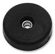 Rubber Foot with Metal Washer - 1 1/2" Diameter x 3/8" Thickness