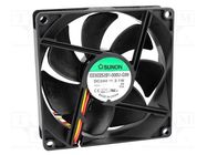 Fan: DC; axial; 24VDC; 92x92x25mm; 87.55m3/h; 34dBA; ball; Len: 300mm SUNON