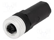 Connector: M12; plug; PIN: 4; female; A code-DeviceNet / CANopen HIRSCHMANN