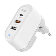 Charger Budi 315TE, USB-C+USB, 100V~240V, Budi