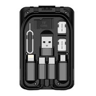 Multi-functional box for phones Budi 515C, 6 types cables (black), Budi